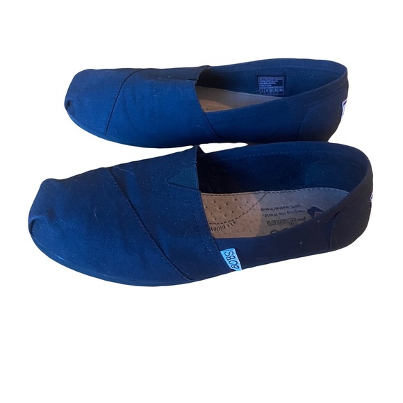 BOBS from Skechers black earth day  Slip-On Shoes flats fabric size W9 - Picture 4 of 7